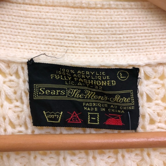 Vintage Sears cable knit cardigan - Picture 2 of 4